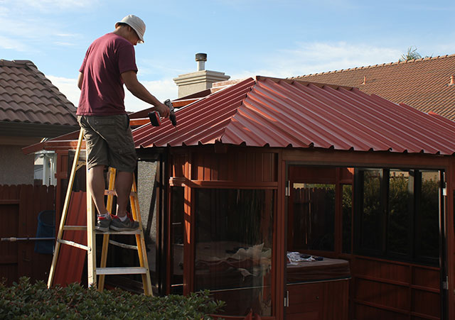 aspen gazebo roof installation