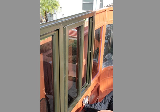 Aspen gazebo window installation
