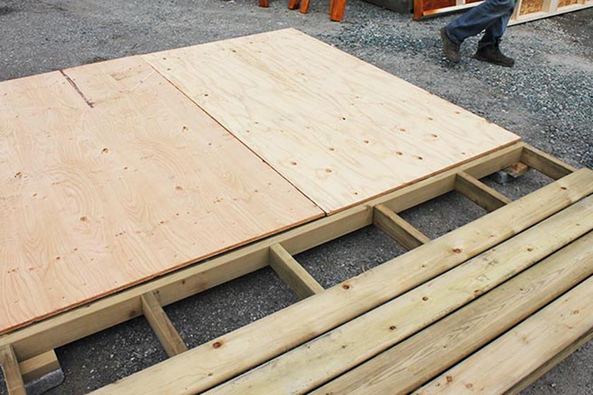 Attaching Plywood Sheets To The Floor - Spa Gazebo|Hot Tub Enclosure - Westview Manufacturing