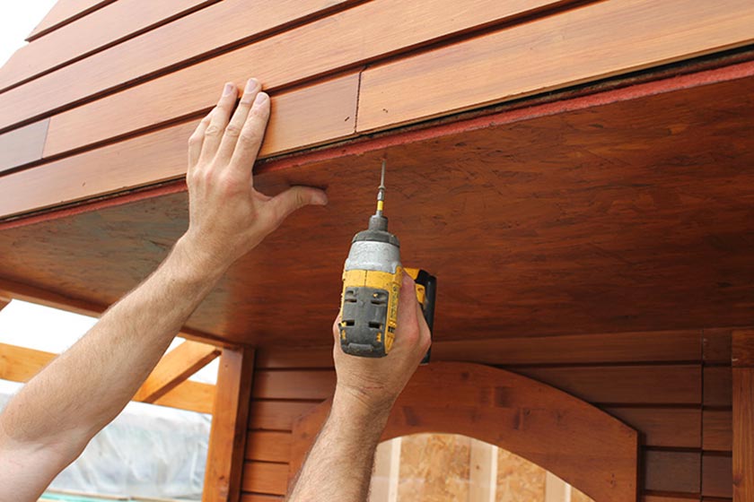Attaching Porch Ceiling Plywood - Spa Gazebo|Hot Tub Enclosure - Westview Manufacturing