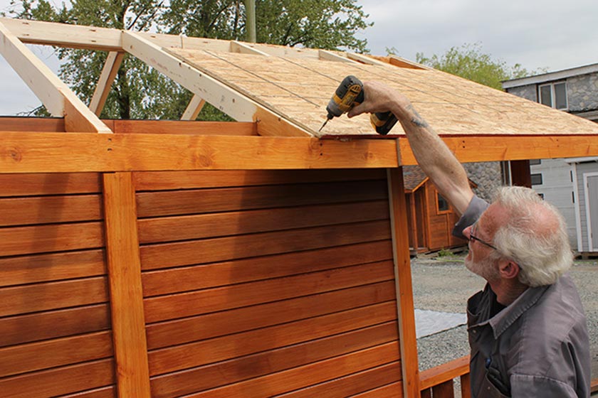 Attaching Roof Plywood - Spa Gazebo|Hot Tub Enclosure - Westview Manufacturing