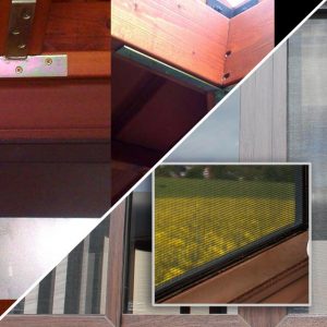 roof brackets and window screen photo collage