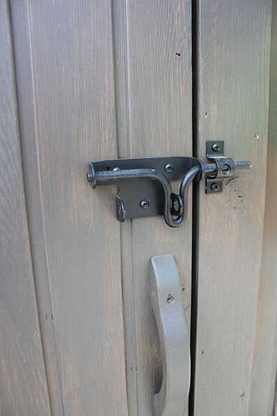 a Woodlands cabin front door lock