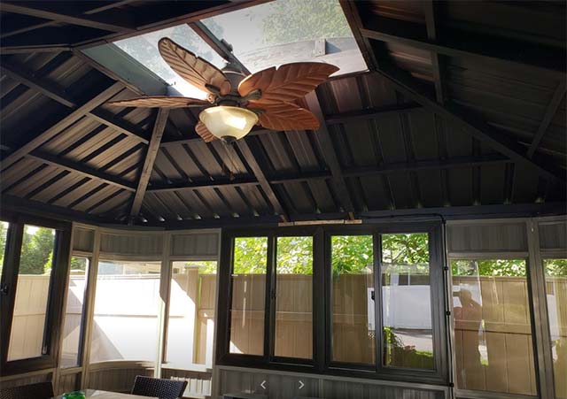 Looking Up From Inside A Gazebo - Spa Gazebo|Hot Tub Enclosure - Westview Manufacturing