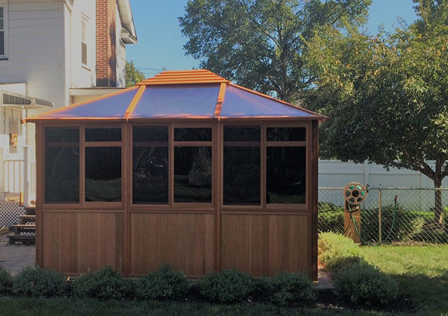 a Solarus gazebo with transparent roof