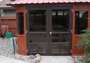 14. Hang the aluminium Doors.
